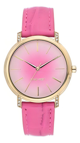 Reloj Nine West Dama - Correa De Piel Rosa Color de la correa NW2442PKPK