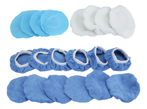 Juego De 20 Piezas Waxer Bonnet, Pulidora Con Almohadilla Pu