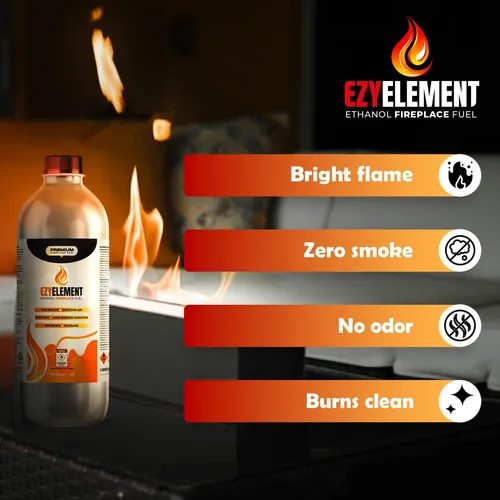Combustible De Bioetanol Ezyelement, 1 Litro, Combustión Lim