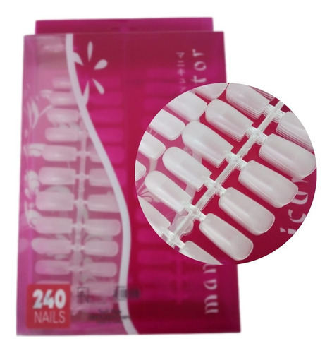 Unha Postiça Speed Tip Quadrada Soft Gel Nails 240 Unid