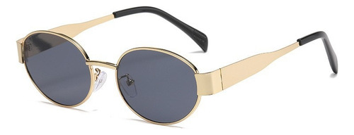 Gafas Sol Ovaladas Retro Para Mujeres Hombre Moda Protección Mxcheckk Lentes De Sol Color Dorado
