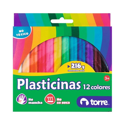 Plasticina 12 Colores Torre Bazarlibreria