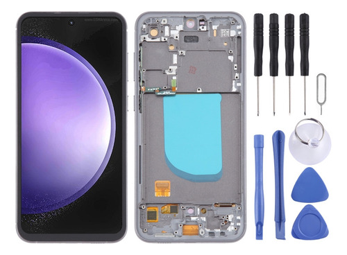 Zc Pantalla Oled Negra Con Marco Para Samsung Galaxy S23 Fe