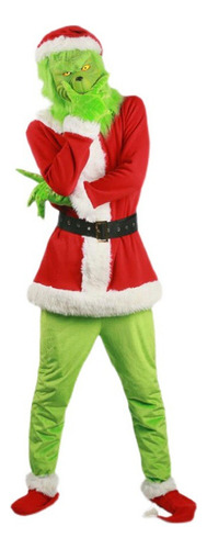 Disfraz De Halloween De Navidad For Niños Monstruo Verde Peludo Verde