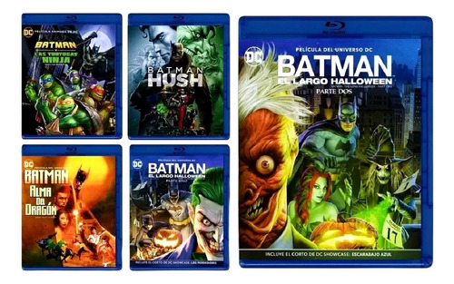 Batman Coleccion 5 Peliculas Animadas Bluray Español Latino
