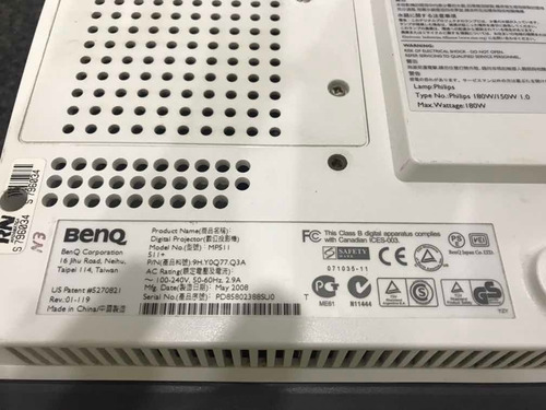 Projetor Benq Poucos Pontos Na Tela