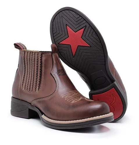 Botina Masculina Texana Artesanal Feita Toda M o Couro 0194