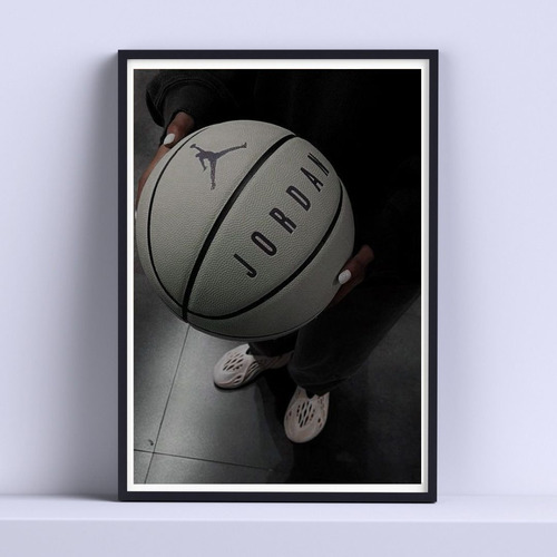 Cuadro Basketball Jord Decorativo 30x40cm Con Vidrio