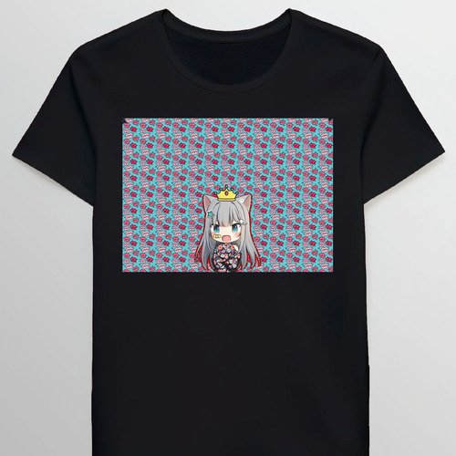 Remera Chibi Anime Cute Queen Flowers Patterns Kissdesig0849