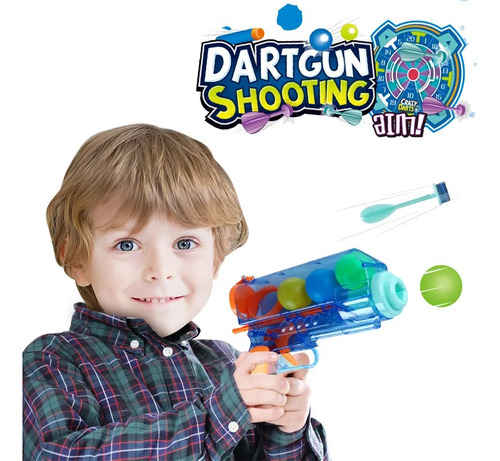 Juguete Pistola Dardos Niños Tiro Blanco Diversion