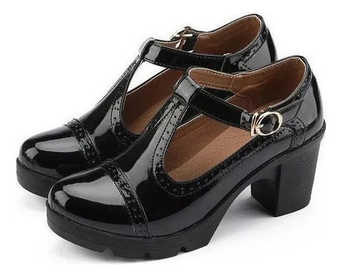 Mujeres Plataforma Oxford Tacón Grueso Sandalias Zapatos