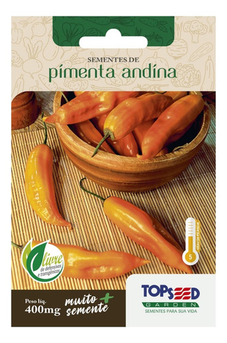 4x Sementes Pimenta Andina (peruana Aji) Alta Produção 400mg