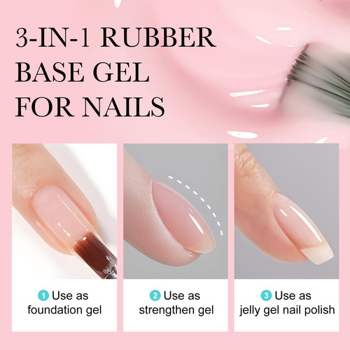 Jgo 6 Esmaltes De Uñas En Gel Venalisa Con Base De Goma Tran