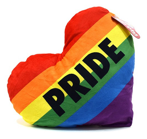 Almohada Corazón De Peluche Multicolor Pride Peluch Orgullo 