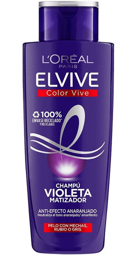 Shampoo Elvive Color Vive Violeta Matizador 200 Ml