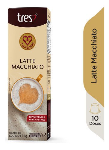 Café Com Leite Em Cápsula Latte Macchiato Caixa 110gr 10 Uni