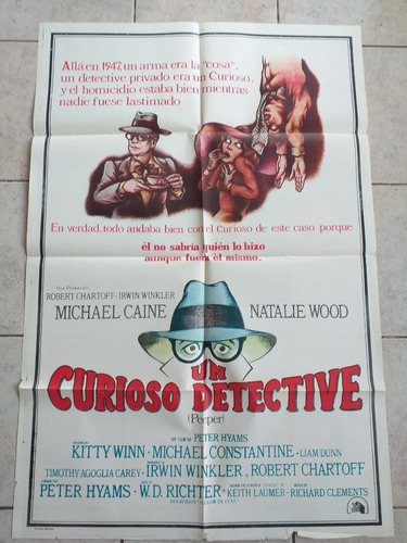 Antiguo Afiche Cine - Un Curioso Detective *