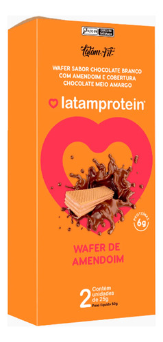 Wafer Com Amendoim Com Whey Coberto Chocolate Latam Fit