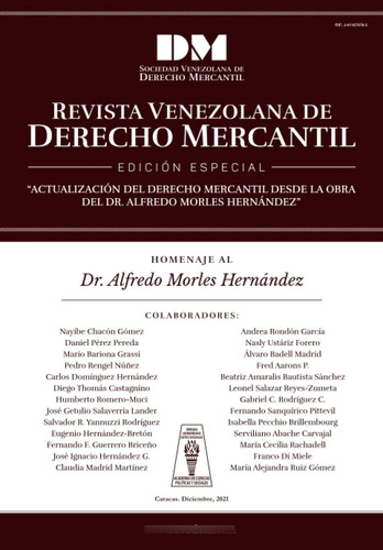 Libro: Revista Venezolana De Derecho Mercantil Edición Del
