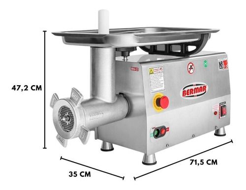 Moedor Picador De Carne Boca 22 Com Nr12 Tipo Caf