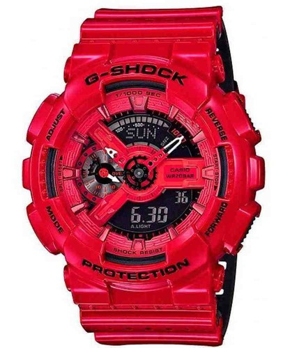 Reloj Casio Ga 110lpa 4adr para hombre, color de la correa: rosa, color del bisel: rosa, color de fondo: negro