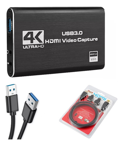 Capturador Video Hdmi Usb 3.0 4k Windows Mac Linux Micrófono