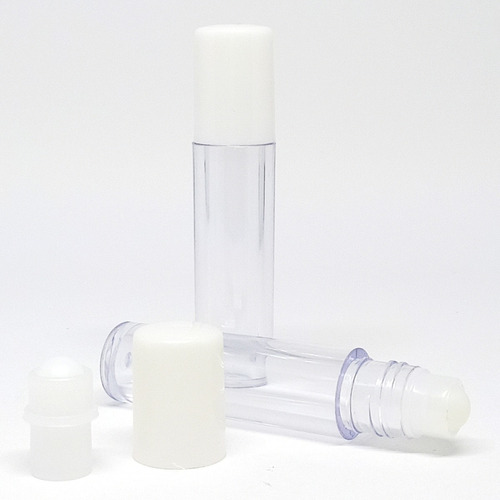 Embalagem De Maquiagem Frascos Plásticos Roll-on Vazio 10und Cor Branco
