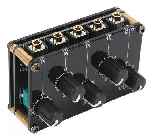 Mezclador De Audio, 4 Entradas Y 1 Salida, Mini Tarjeta De