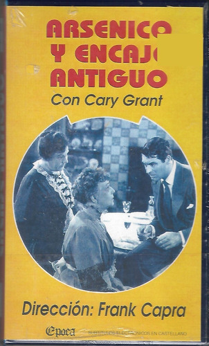Arsenico Y Encaje Antiguo Vhs Frank Capra Cary Grant Nuevo