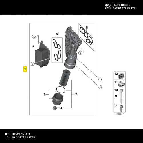 Base Filtro Aceite Mini F56 Cooper Jcw Motor B48 Modelo 2018