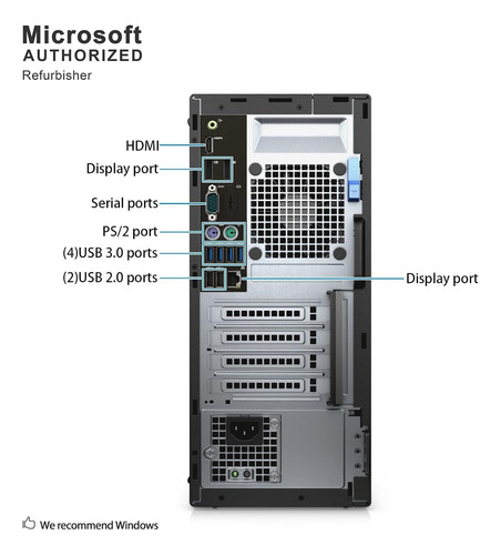 Dell 7050 Mini Tower Desktop Intel I7-6700 32g Ram 1tb Ssd (Reacondicionado)