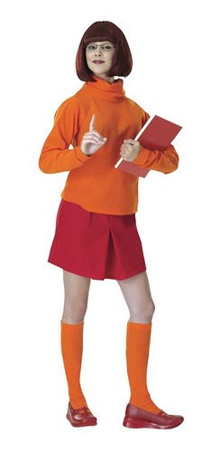 Disfraz De Scoobydoo Velma Para Adulto  Std Para Mujer.