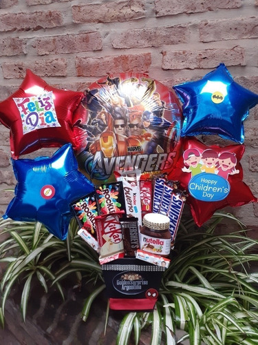 Regalo Dia Del Niño Golosinas Globos Lol Surprise Avengerg