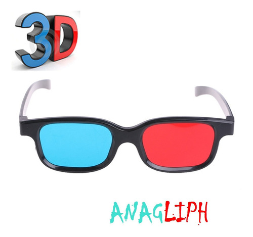 Imagen 1 de 6 de Lentes Gafas 3d Anaglifo Pack 3 Pz Plasticas Resistentes