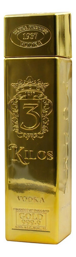 01 Un Vodka 3 Kilos Gold 999.9 - Exclusividade No Brasil