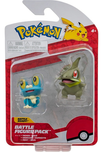 Pokemon Set Froakie 4cm + Axew 5cm Pokemon Jazwares Original