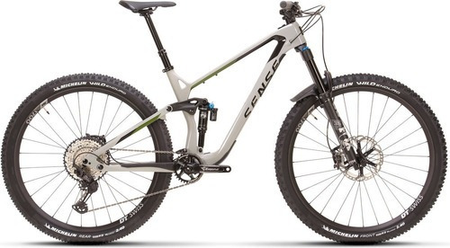 Bicicleta  Sense Exalt Lt Exalt Trail Evo 2021/22 aro 29 17" 12v freios de disco hidráulico câmbio Shimano cor cinza/verde