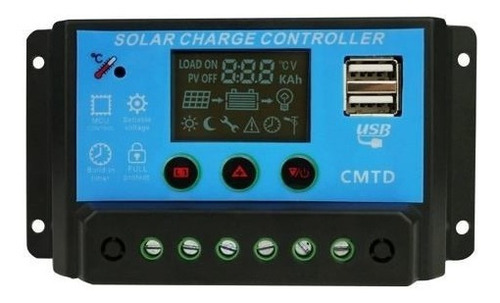 Regulador De Voltaje 20 Amp Con Display Para Panel Solar