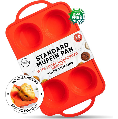 Bask Bake Boss Tamaño Regular 6 Taza De Muffins De Muffins Y