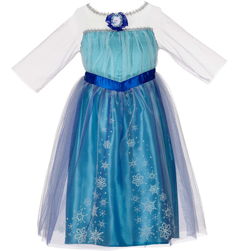 Disfraz Para Niña Talla Talla 4-6x De Vestido Anna Frozen