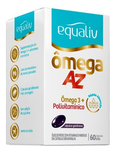 Ômega Nutri Az 60 Cápsulas Gel Equaliv Sabor Without flavor