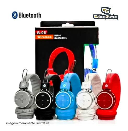 Imagem 7 de 7 de Fone De Ouvido Headphone Branco B-05 Sem Fio Bluetooth