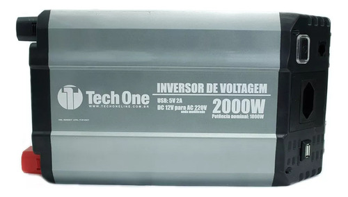 Inversor De Voltagem 2000w 12v - 220v Marca Tech One