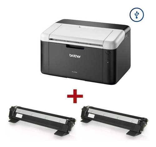 Imagen 2 de 6 de Impresora Laser Brother Hl-1202 + 2 Toner Extra Tn 1060 Civa