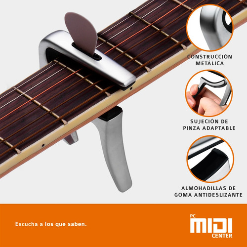 Capotraste Transportador Capo Cejilla Porta Pua Guitarra