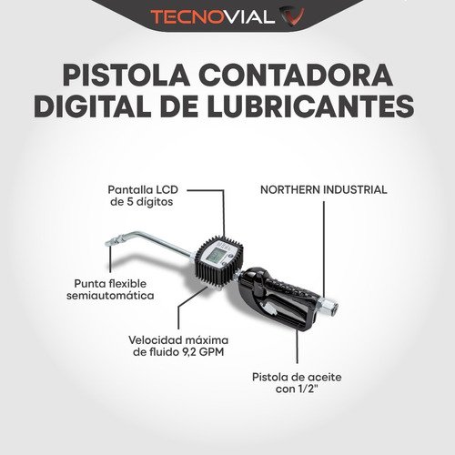 Pistola Contadora Digital De Lubricantes Northern Industrial