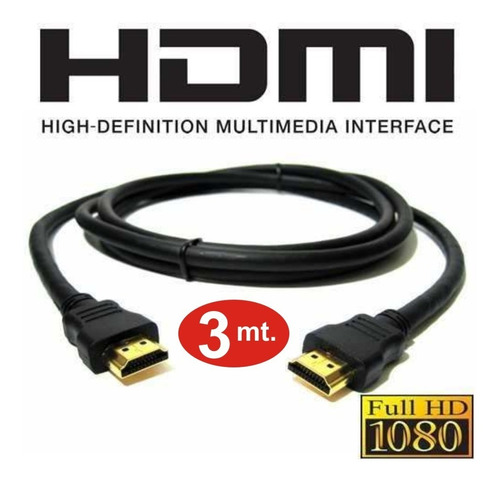 Cable 3 Mts Hdmi + Adaptador P/camara Nikon Dslr D 610 Y Vs