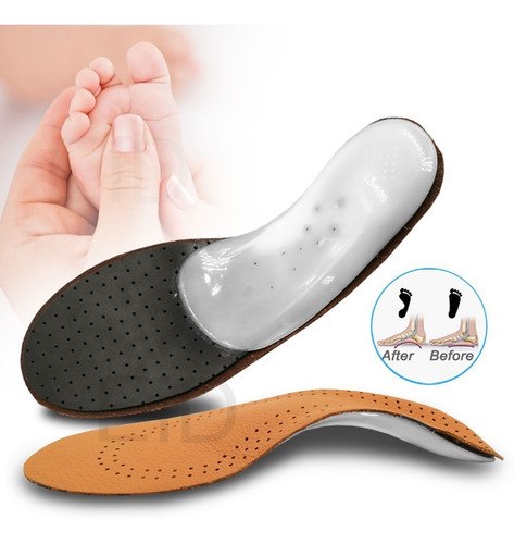 Imagem 7 de 7 de Palmilhas Gold Steps Couro Ortopédica Comforto Para Os Pés