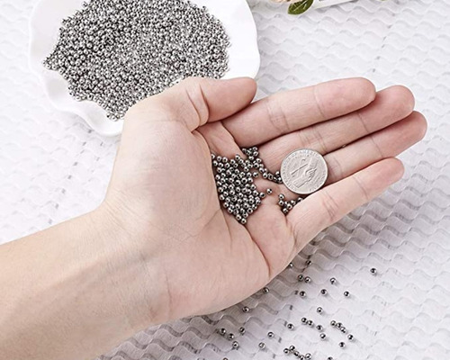 Separadores Bola 3 Mm Chica 350pz Acero Inoxidable Plateado