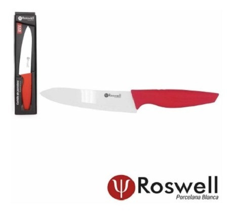 Cuchillo Roswell Porcelana C/ Mango Silicona 27cm.